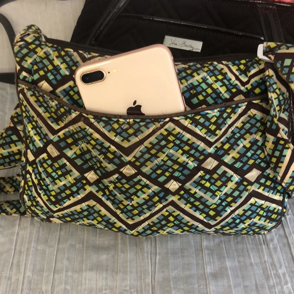 VERA BRADLEY Expresso shoulder bag La Neon Rose wristlet Rain Forest crossbody